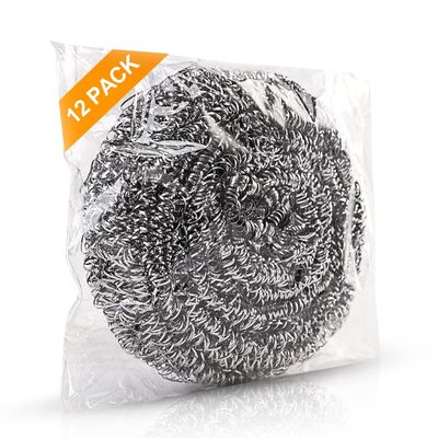 24 Pcs Steel Wool Scrubber - Steel Wool for Cleaning Dish Pots Pans Grills Stainless Steel Scrubber for Kitchen Sinks Cleaning Steel Wool Pads Metal Scrubber (24)