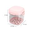 LOOM TREE Denture Cleaner Case with Lid with Strainer Basket Denture Cup for Elderly Gift Pink | Oral Care | Denture Care view 2