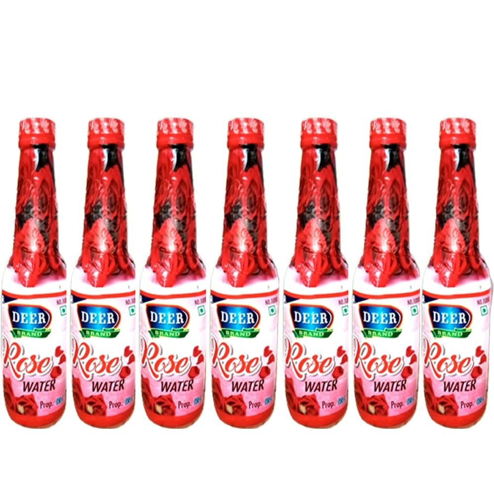 DEER BRAND Rice Dishes & Mughlai Dishes Water use in Biryani, Pulao,Fried Rice, Milkshakes,ice-cream,Rasmalai,Sharbat,Rasgulla,Sweet Dishes-Desserts (ROSE Water Gulab Jal, 2400 ML)