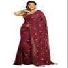 BENGAL HANDLOOM Shiuli Flower Butik Work Saree With Blouse Piece (Magenda) view 1