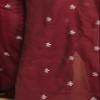 BENGAL HANDLOOM Shiuli Flower Butik Work Saree With Blouse Piece (Magenda) view 4