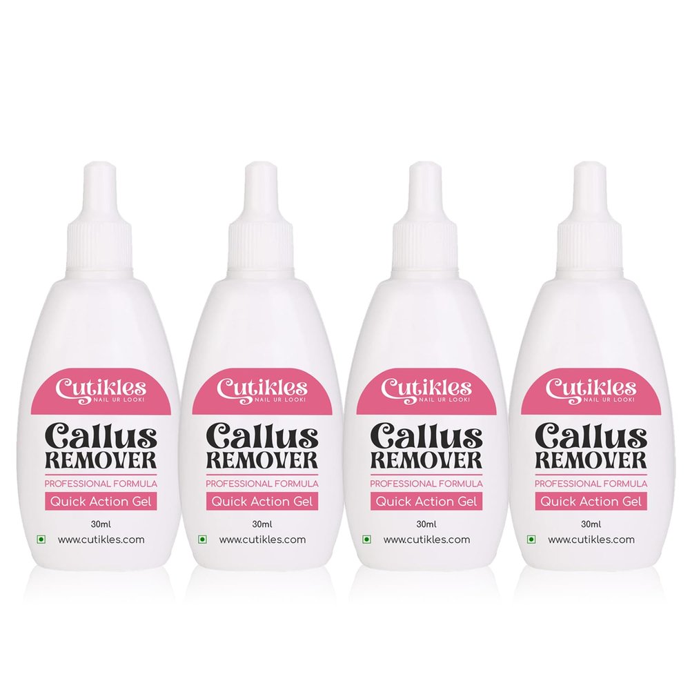 CUTIKLES Callus Remover Extra Strength Gel. Removes Tough Callus Instantly. Strong Formula For Spa Like Pedicures At Home - 30Ml (Pack of 4)