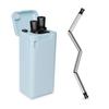ATIMUNA Collapsible Stainless Steel Straws with Silicone Ends  Reusable & Compact Metal Drinking Straws Including Cleaning Brush & Travel Pouch  Eco-Conscious, BPA-Free, Food-Safe view 1