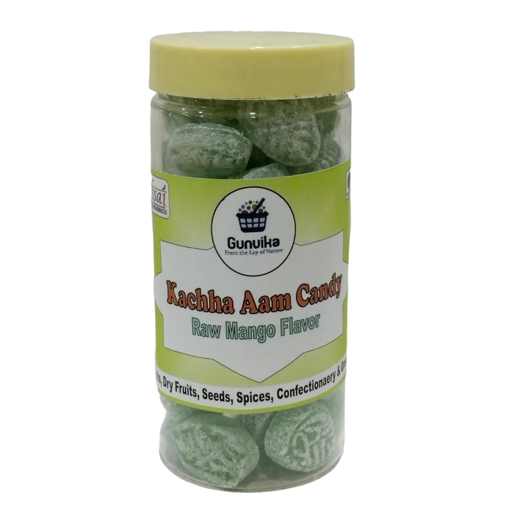 Gunvika Kachcha Mango Candy | Kachi Keri | Kaccha aam | Raw mango flavoured | Sugar Boiled Candy (200 gm)