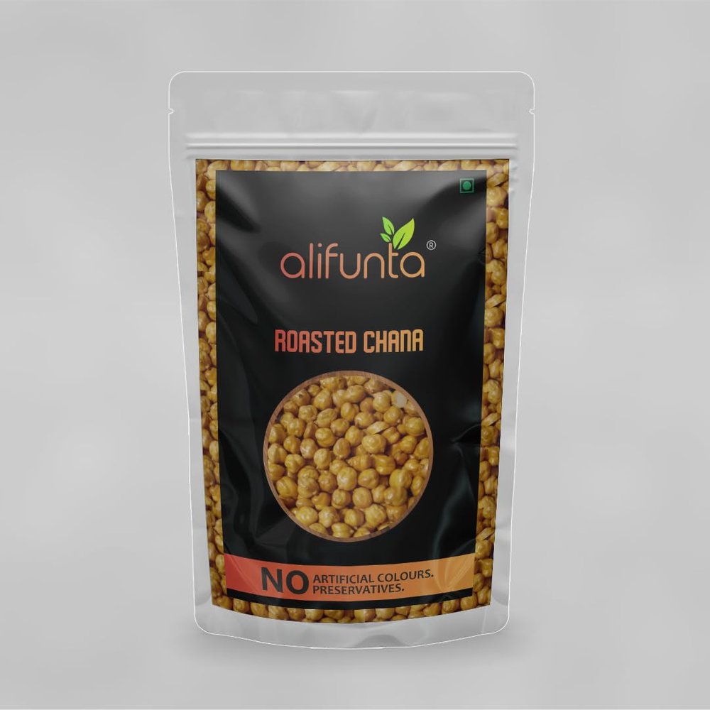 Alifunta Roasted Chana | Chickpeas, Bhuna Chanas| Tasty Heeng Jeera| Snacks| Vegetarian| 1 Kg| Pack of 1