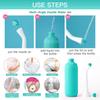 RAMPKD 500ML Plastic Retractable Handheld Bidet Portable of Antislip, Bidet Angled Nozzle Spray Easy to use Portable Bidet with Travel Bag (Green) view 2
