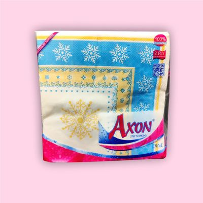 Axon Dine Printed Tissue Paper Napkins 2ply-A 4040cm 50pc x 3 pkt = 150pc
