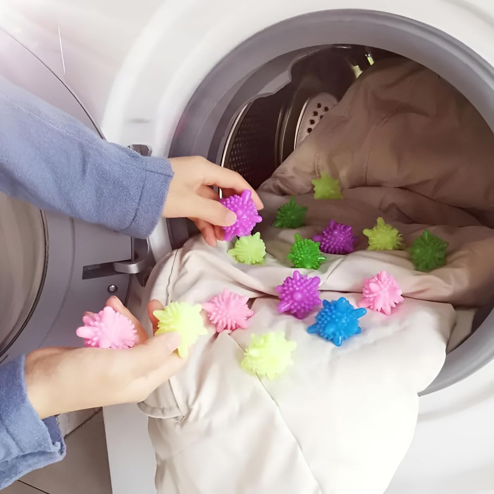 Oblivion Reusable Tangle-Free Washer Balls Laundry Scrubbing Balls, Solid Colorful Polyvinyl Lint Catchers for Machine Cleaning Power, Durable & Long-Lasting up to 5 Years (Pack of 10)