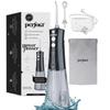 Perfora Power Dental Water Flosser - 300ml | 2 Year Warranty | 8 Water Pressure Settings & 2 Nozzles, 1500mAh Battery | Rechargeable Dental Floss for Teeth Oral Care, IPX7 Waterproof (Black) view 1
