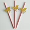 CALANDIS 25x Glitter Unicron Paper Straws Christmas Party Straws Baby Shower Party Suppies view 2