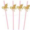CALANDIS 25x Glitter Unicron Paper Straws Christmas Party Straws Baby Shower Party Suppies view 3