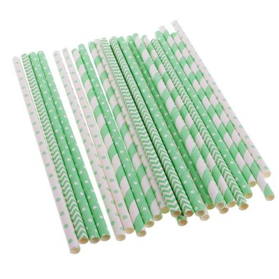 CALANDIS Pack of 25PCS Biodegradable Paper Drinking Straws for Wedding Birthday Baby Shower Party Supplies #15