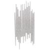 CALANDIS 20 Shiny Silver Paper Straws Kids Birthday Tableware view 1