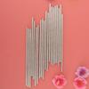 CALANDIS 20 Shiny Silver Paper Straws Kids Birthday Tableware view 2
