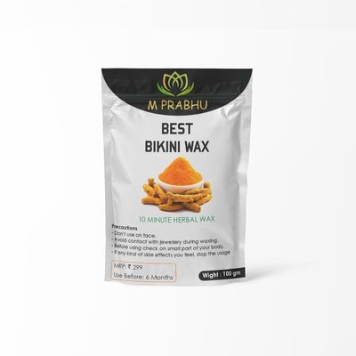 Yamuna Wax Powder 5 Minute Painless Herbal Wax Powder All Hair & Skin Types Hands, Legs, Underarms, Bikini Area Organic Haldi Hair Removal Wax Powder Painless Hair Removal (100 Gm)