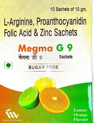 L-Arginine And Proanthocyanidin Granules Sachets (G 9 sachet) pack of 1x10 sachet