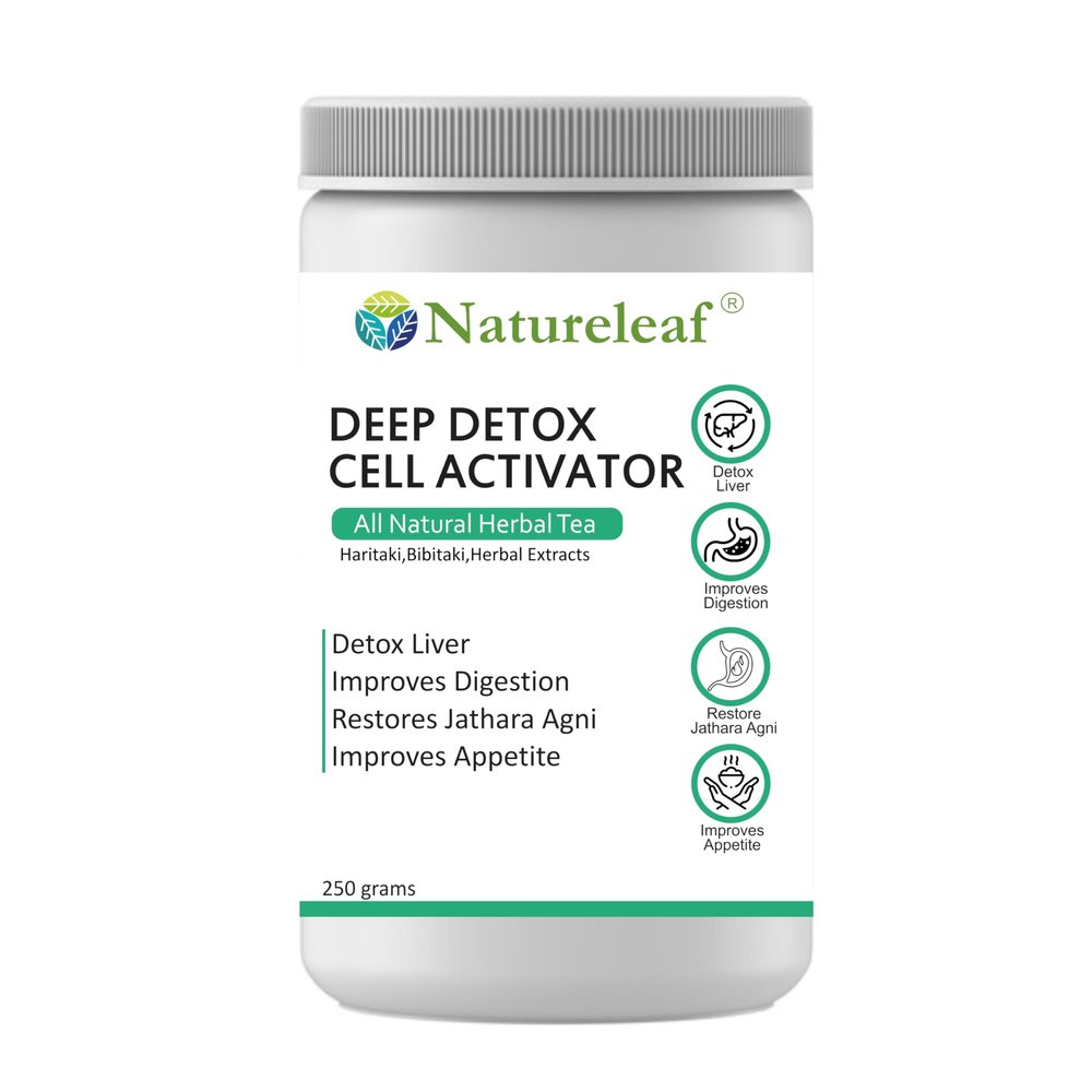 Deep Detox Cell Activator | All Natural Herbal Tea | Detox Liver | Improves Digestion | Improves Appetite | Restore Jathara Agni | 250 Grams