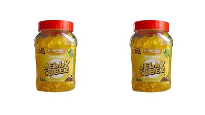 Wonderfrutz Fruit Flavoured Jelly Cubes| Ideal for Kids | Perfect Topping for Ice Creams, Cakes | Top up for Juice & Shakes& Cocktails |100% Gelatin Free Flavours Pack Of 2 (Pineapple)