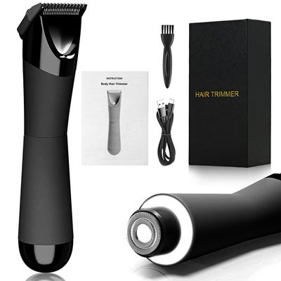 HANNEA Body Hair Trimmer with LED Cordless USB Electric Razors for Men Women Wet/Dry Use Bikini Trimmer Dual Head Design Painless Hair Trimmer IPX7 Waterproof