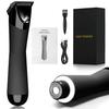 HANNEA Body Hair Trimmer with LED Cordless USB Electric Razors for Men Women Wet/Dry Use Bikini Trimmer Dual Head Design Painless Hair Trimmer IPX7 Waterproof view 1