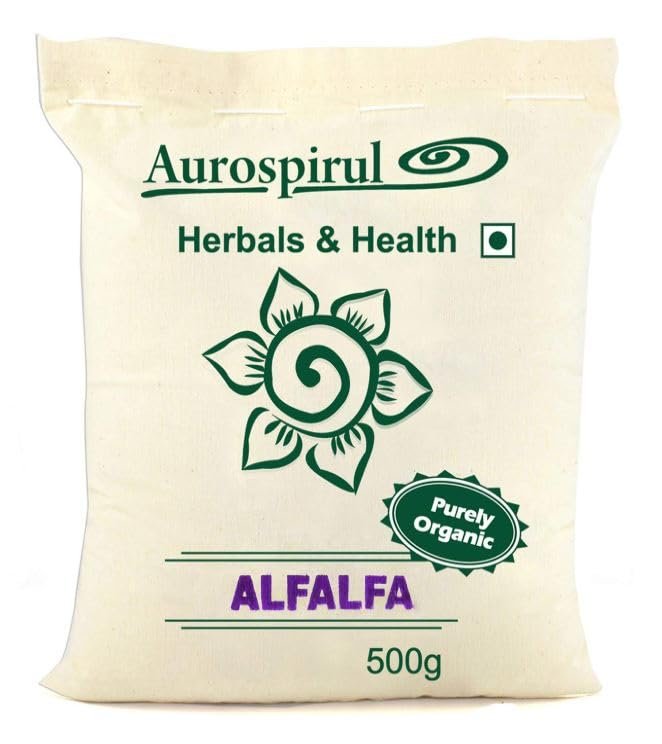 Aurospirul Organic Certified Alfalfa - 500g Powder (Pack of 1)