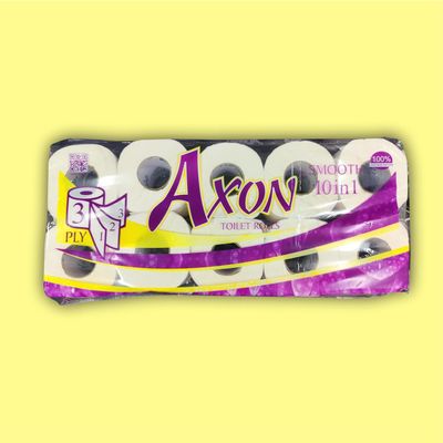 Axon Smooth Plain Toilet Paper Rolls 3ply 10in1 10x10cm 300 pulls x 10pc = 3000 pulls
