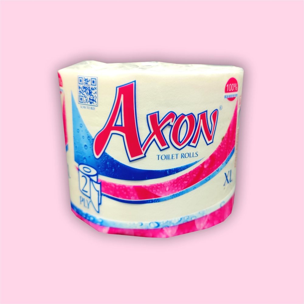 Axon XL Plain Toilet Paper Rolls 2ply 10x10cm 545 pulls x 2pc = 1090 pulls