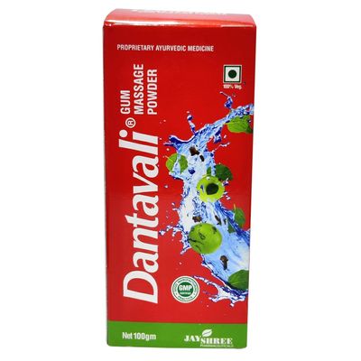 Ayurvedic Danta-Valii Gum Massage Powder For Healthy & Strong Teeth | Complete Oral Care For Mouth, Teeth & Gums | Net Weight - 100g | Pack of (1)