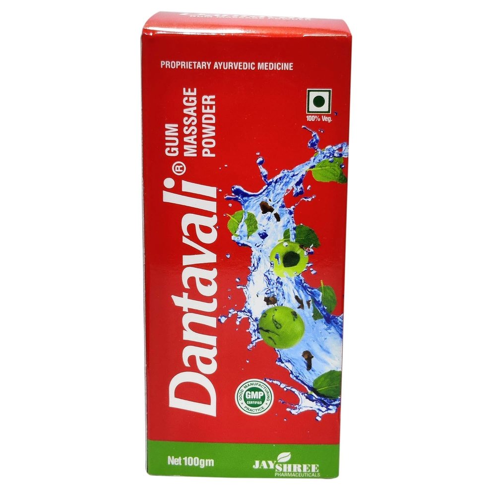 Ayurvedic Danta-Valii Gum Massage Powder For Healthy & Strong Teeth | Complete Oral Care For Mouth, Teeth & Gums | Net Weight - 100g | Pack of (2)