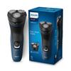Philips Electric Shaver for Men | ComfortCut Blades | Wet and Dry Shave | 3D Flex Heads | 27 Self Sharpening Blades | Cordless | Waterproof | One Toch Open | 2 Year Warranty | S1151/03,Blue view 1