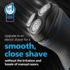 Philips Electric Shaver for Men | ComfortCut Blades | Wet and Dry Shave | 3D Flex Heads | 27 Self Sharpening Blades | Cordless | Waterproof | One Toch Open | 2 Year Warranty | S1151/03,Blue view 3