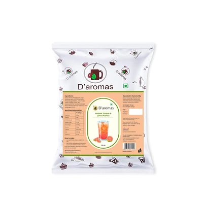Daromas Instant Guava Lime Drink Premix | 2kg (500g Each) (Pack of 4) | Refreshing Fruit Beverage Mix | Quick & Easy Summer Drink | Perfect for Home, Cafes, Hotels & Restaurants