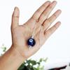 9Dzine Original Evil Eye Pendulum Dowsing Stone for Vastu Reiki Healing Blue Evil Eye Ball Pendulum with Chain for Crystal Healing 1 Ps view 2