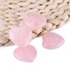 3NH Heart-Shaped Rose Quartz, 4pcs Rose Quartz Stone Semi-Precious Gemstone Decor 1.0x10x0.4inch Pink Crystal Healing Stone Gift for Friend view 4