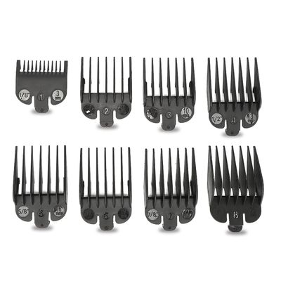 3NH Professional Hair Clipper, 8pcs Universal Hair Trimmer Comb Guide Set, Hair Trimmer Spare Parts, Hairdstyling Limit Combs Accessory for Most Size Clippers -Black