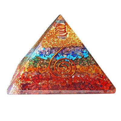 9DzineReiki Stones Organ Gomti Chakra Organite Pyramid for Crystal Healing, Prosperity, Happiness,Wealth Gomti Chakra Organ Pyramid(White)