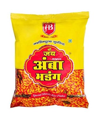 AMBA BHADANG Jay | With Peanuts | Famous Kolhapuri Veg Snacks | Tasty Namkeen (Garlic, 400Gm Pack Of 2)
