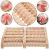 AATMNIVEDI Dual Foot Massager - Wooden Massage Roller for Plantar Fasciitis, Stress, Heel and Arch Pain - Shiatsu Deep Tissue Therapy with Reflexology Chart - Acupressure for Feet, Sore Leg Muscles view 2