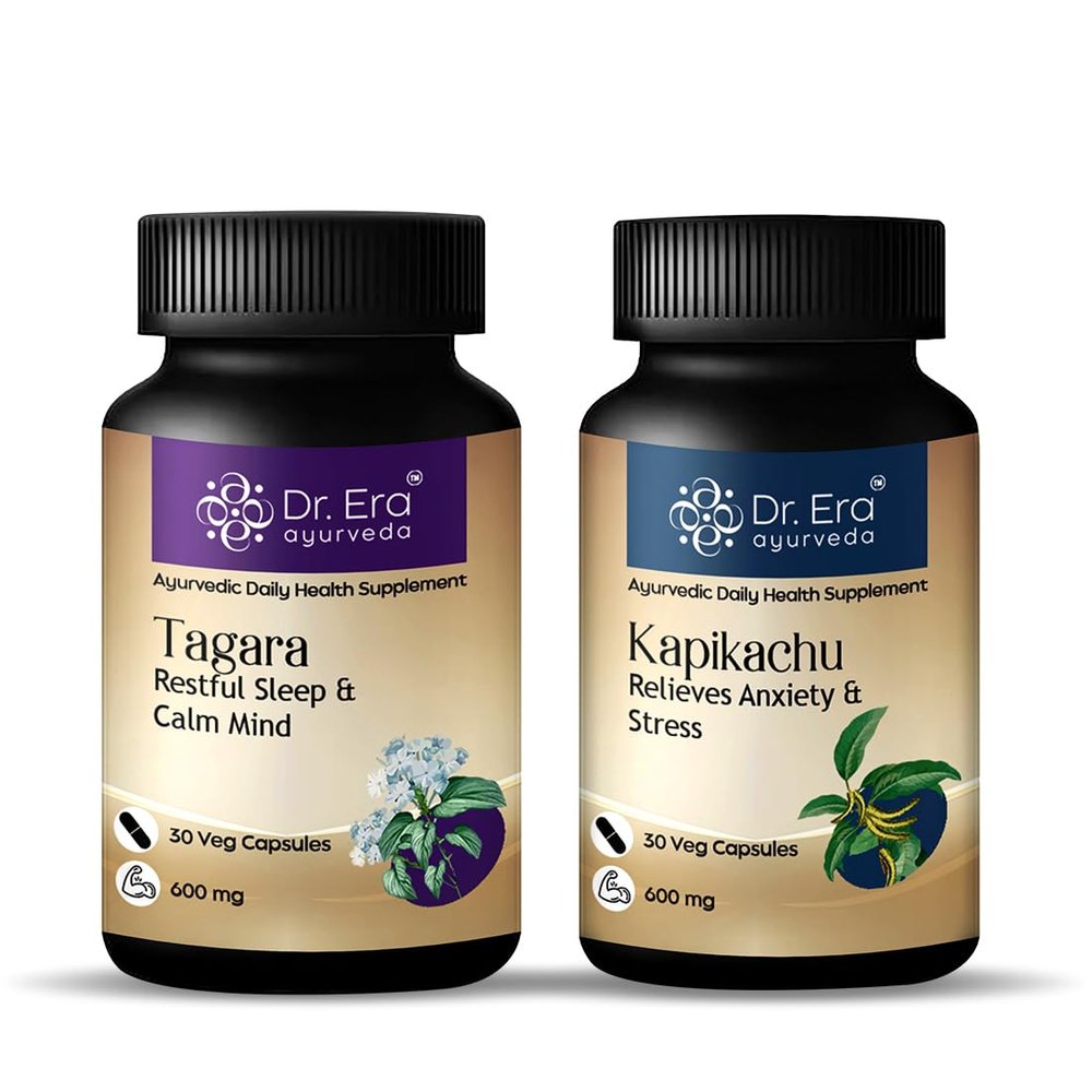 Dr. Era Ayurveda Kapikachu and Tagara Capsules, Pack of 2 (60 Capsules)