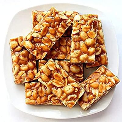 Healthy Pure Natural Jaggery Peanut Chikki | Bellam Palli Achu | Jaggery Groundnuts Chikki | Peanut Bar | Palli Patti |   - (250 Grams)