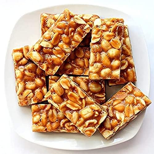 Healthy Pure Natural Jaggery Peanut Chikki | Bellam Palli Achu | Jaggery Groundnuts Chikki | Peanut Bar | Palli Patti |   - (1000 Grams)