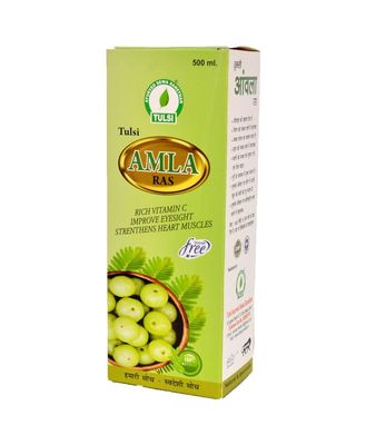 Amla Aloe Vera Ras - Digestive Support, Joint Pain Relief, Heart and Liver Protection, with Tulsi, Elaychi, and More (500ml)