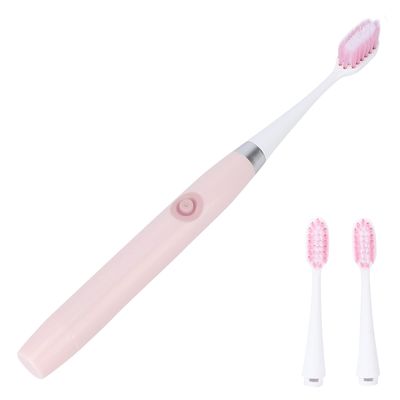 Ubervia Kids Electric Toothbrush, Non Slip Ergonomic Handle One Piece Body 50dB Long Service Life Electric Cleaning Toothbrush for Children for Travel(Pink)