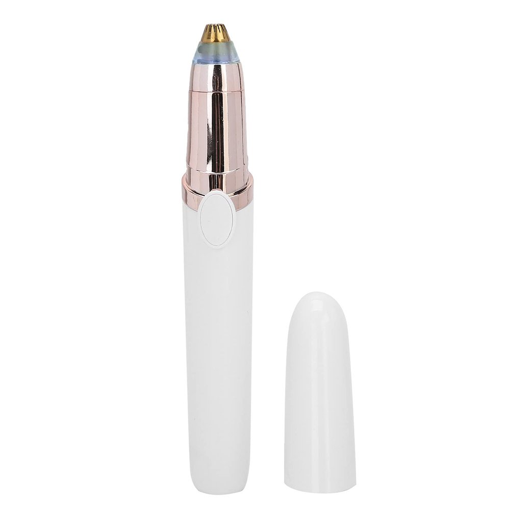 Ubervia Eyebrow Remover, Lipstick Body Facial Hair Shaver Safe with Light for Daily Use(white)