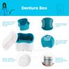 Ubervia Denture Bath Box Case Dental False Teeth Cleaning Container Rinsing Basket Retainer Appliance Holder Tray view 3