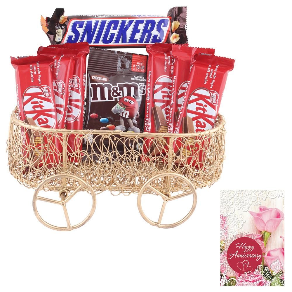 SFU E Com Twist Of Flavors Chocolate Combo | Anniversary Chocolate Gift Hamper | Anniversary Greeting Card With Chocolate Combo | 964