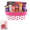 SFU E Com Beautiful Chocolate Gift Hamper With Basket | Anniversary Chocolate Gift Hamper | Anniversary Greeting Card With Chocolate Combo | 469 view 1