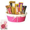 SFU E Com Attractive Chocolate Hamper With Attractive Tie Basket | Anniversary Chocolate Gift Hamper | Anniversary Greeting Card With Chocolate Combo | 094 view 1
