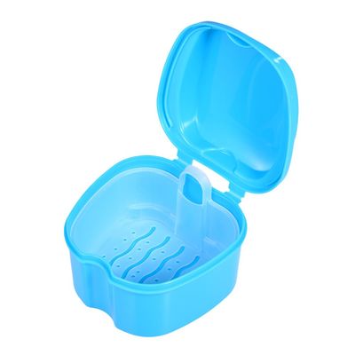 Ubervia Denture Bath Box Case Dental False Teeth Storage Box Cleaning Container Rinsing Basket Retainer Appliance Holder Tray