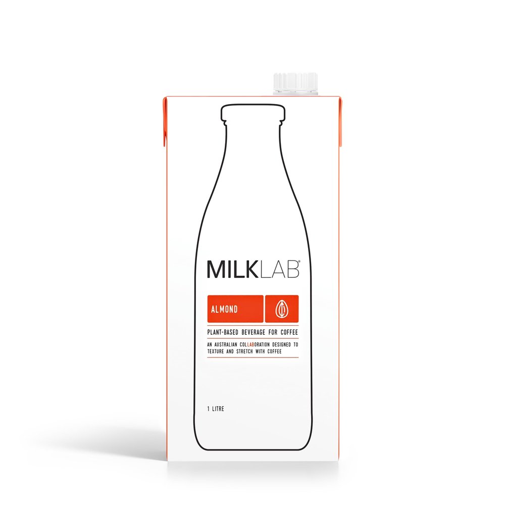 MILKLAB Almond Barista Milk 1L | Made with 100% Aussie Almonds | Plant-Based Milk for Coffee | Smooth, Nutty & Velvety | Dairy-Free, Low Sugar, Gluten-Free | Caf-Style Almond Milk for Home Baristas
